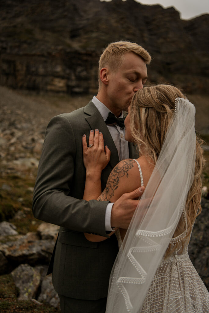 sunset helicopter elopement with rockies heli in alberta