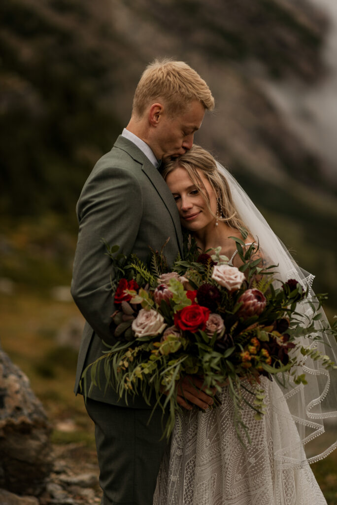 sunset helicopter elopement with rockies heli in alberta