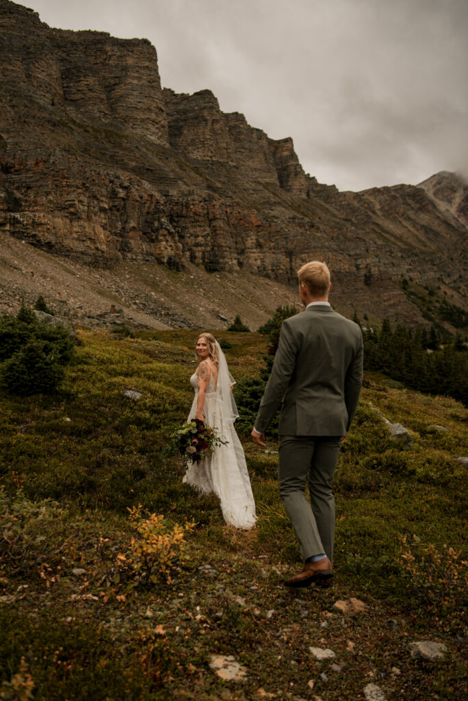 sunset helicopter elopement with rockies heli in alberta