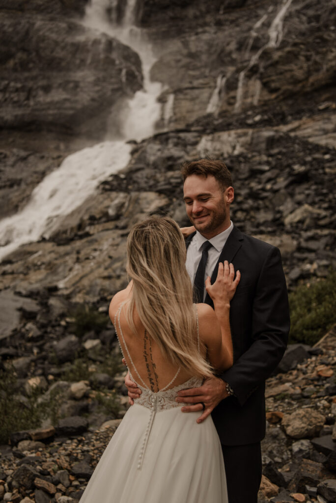 bow glacier falls elopement banff alberta