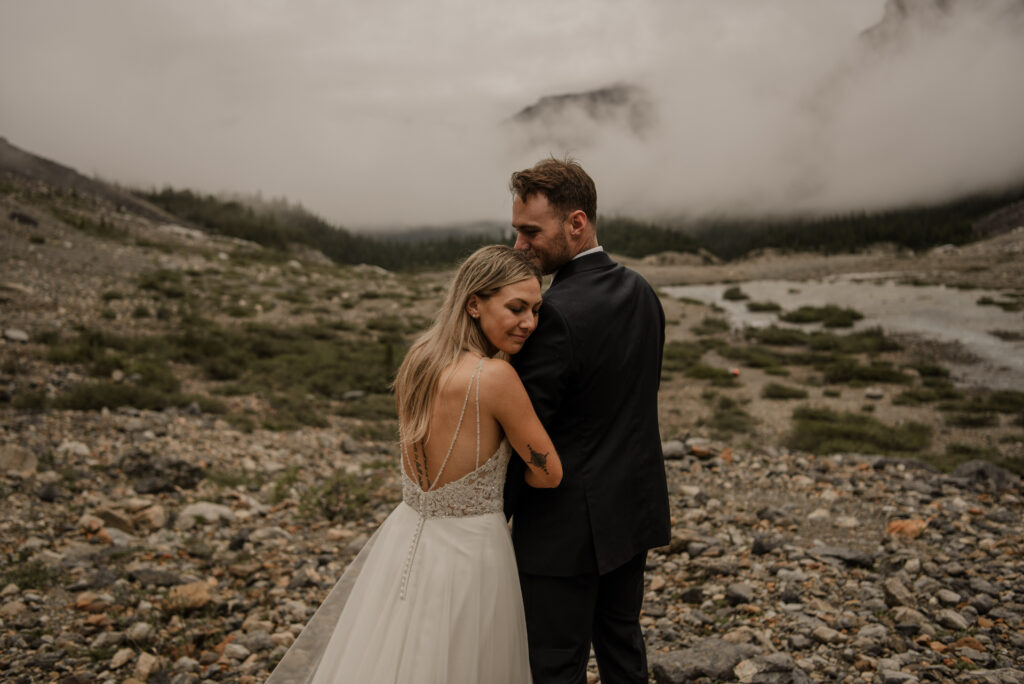 bow glacier falls elopement banff alberta