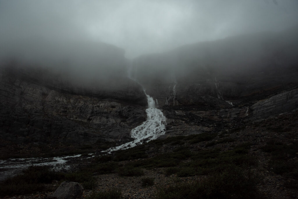 waterfall elopement in Banff