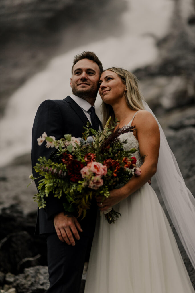 bow glacier falls elopement banff alberta