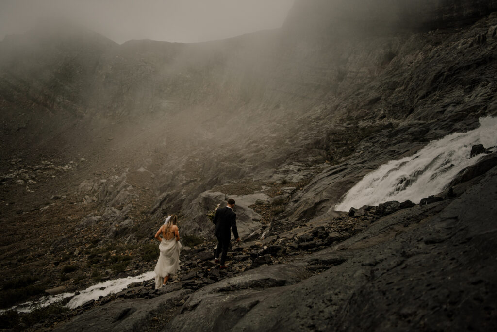 bow glacier falls elopement banff alberta