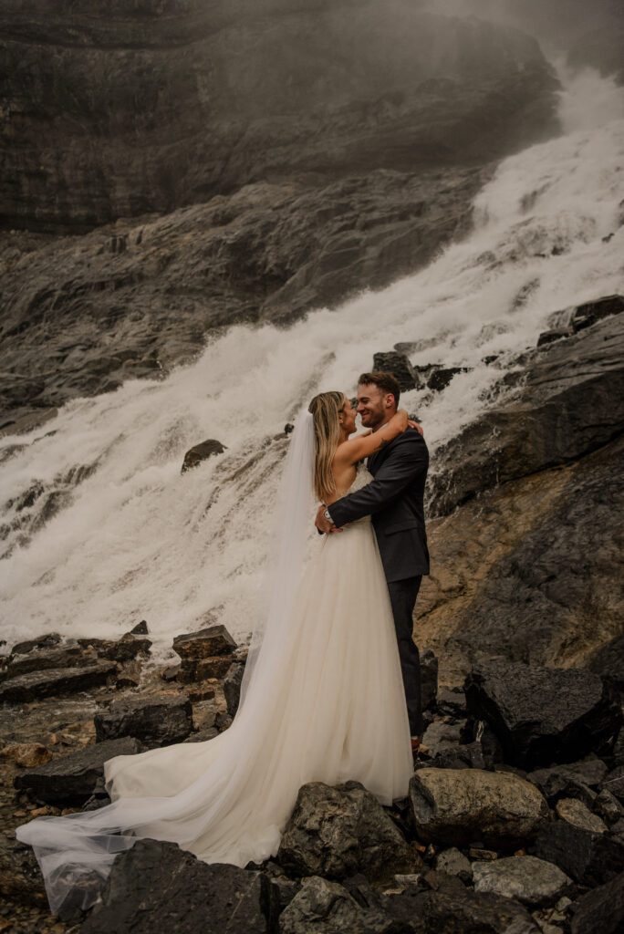 bow glacier falls elopement banff alberta