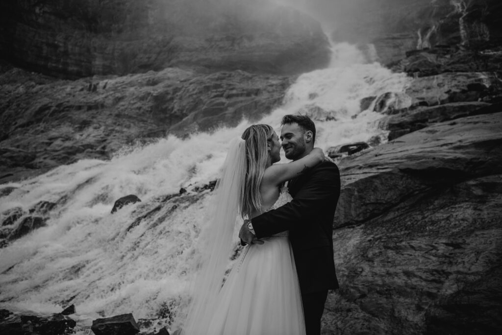 bow glacier falls elopement banff alberta