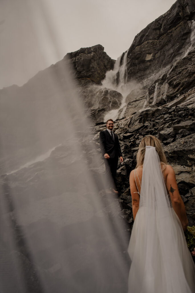 bow glacier falls elopement banff alberta