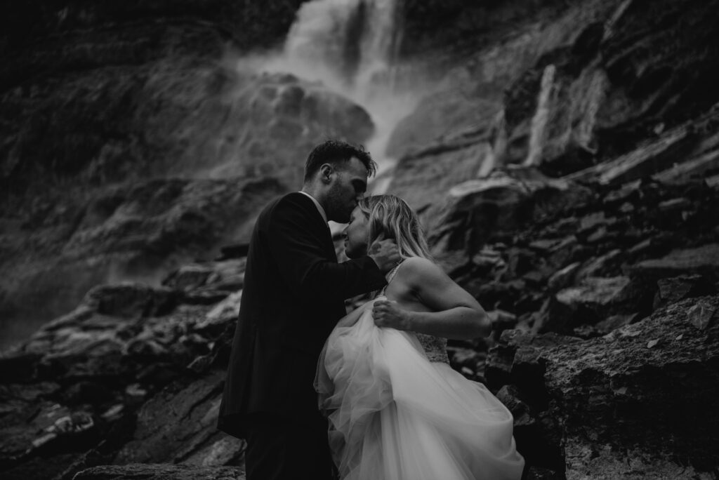 bow glacier falls elopement banff alberta