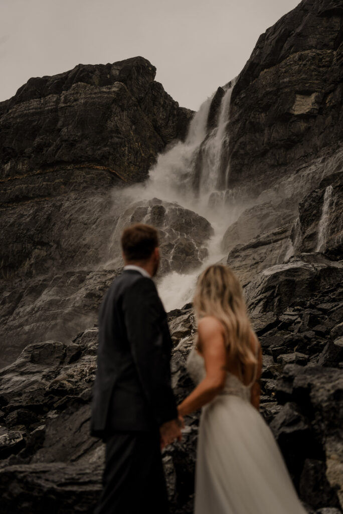 bow glacier falls elopement banff alberta