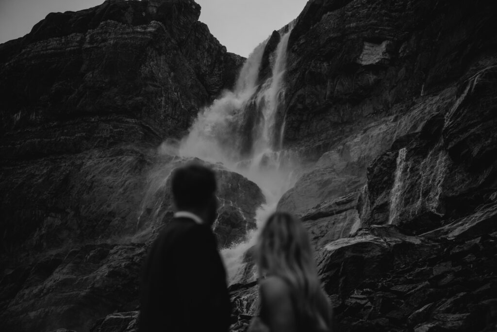 bow glacier falls elopement banff alberta