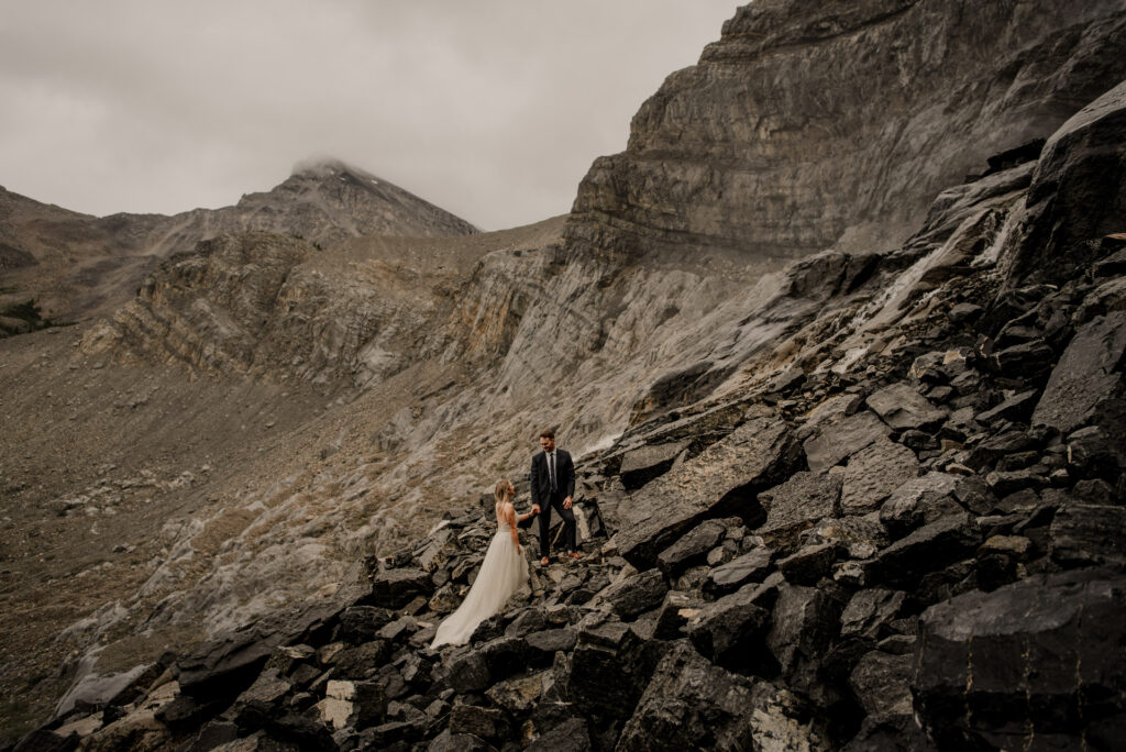 bow glacier falls elopement banff alberta