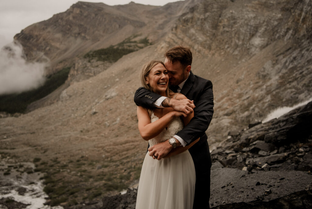 bow glacier falls elopement banff alberta