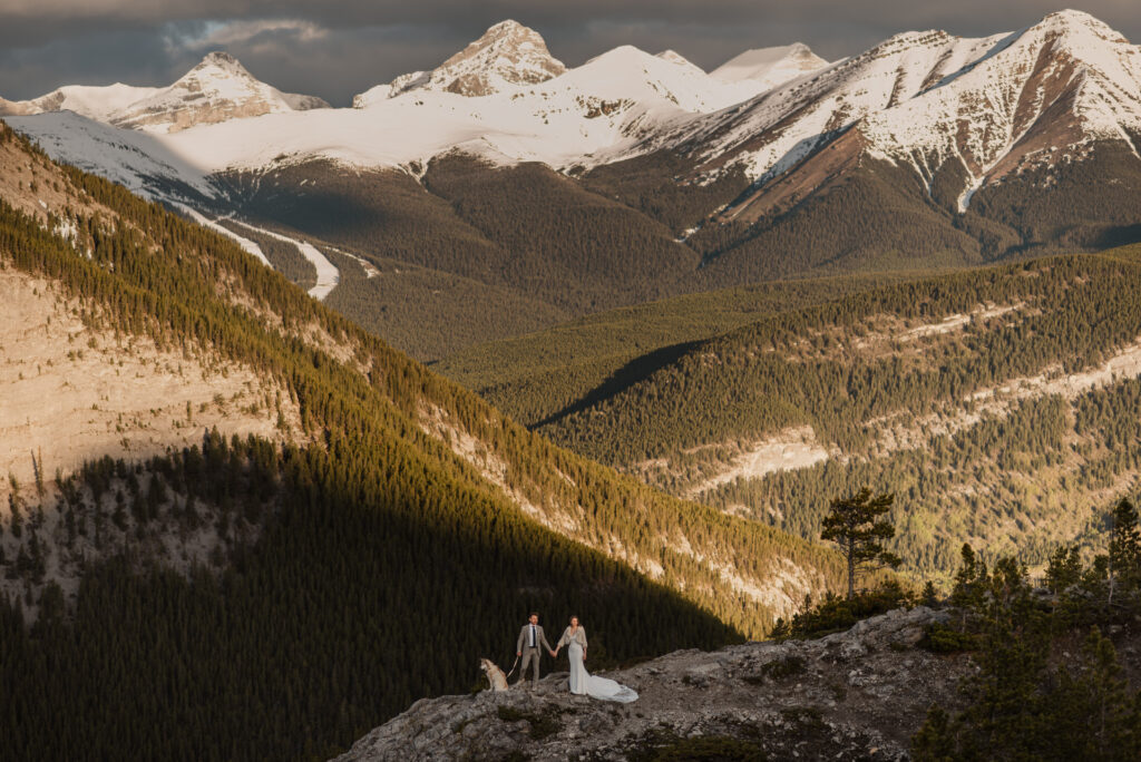 sunrise mountain elopement in kananaskis