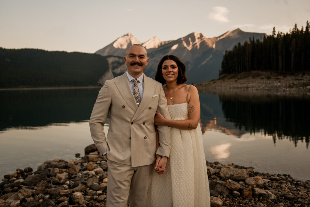 intimate elopement at spray lakes in kananaskis