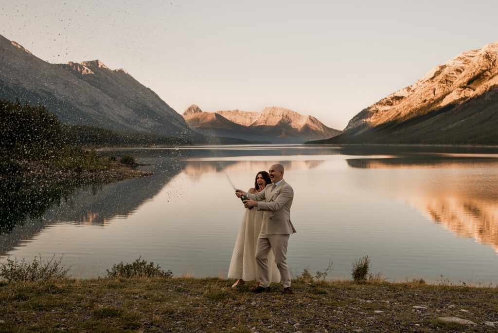 canoeing elopement in Alberta