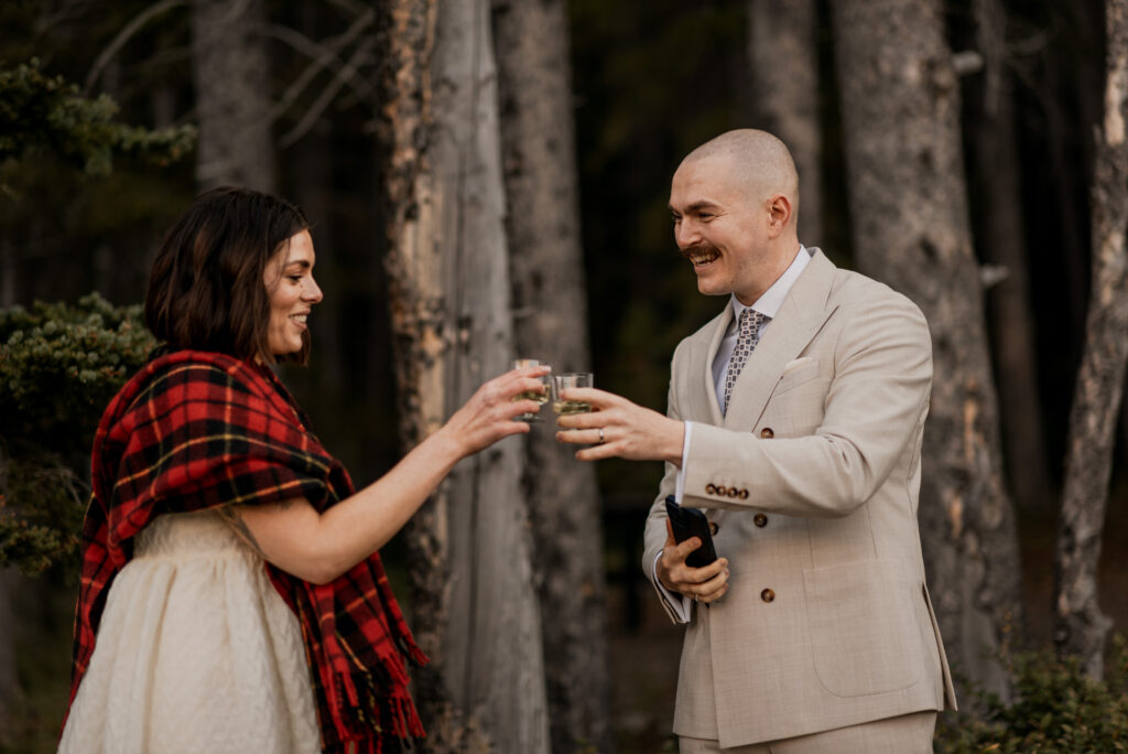 canoeing elopement in Alberta