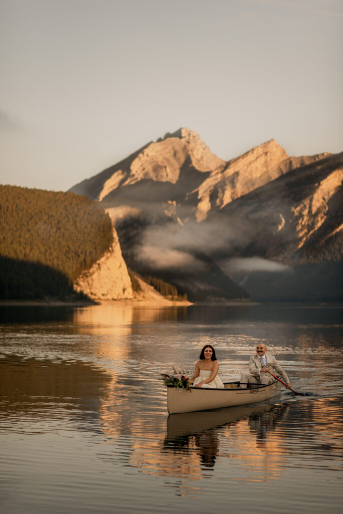 canoeing elopement in Alberta