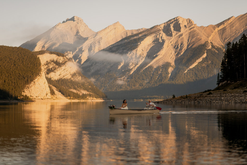 canoeing elopement in Alberta