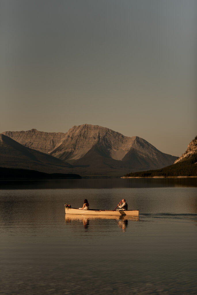 canoeing elopement in Alberta